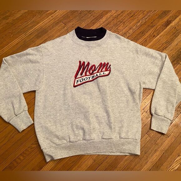 Vintage Football Mom grey crewneck sweatshirt - Picture 1 of 5